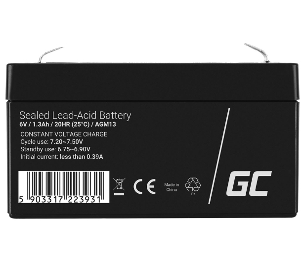 Green Cell Akumulator AGM VRLA  6V 1.3Ah - 547926 - zdjęcie 2